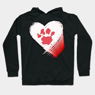 Paw Print Hearts Hoodie